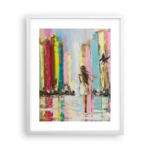 Affisch i vit ram - Kom med mig - 40x50 cm