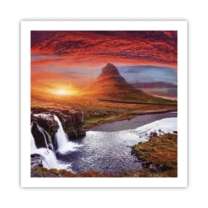 Affisch - Utsikt över Midgård - 60x60 cm