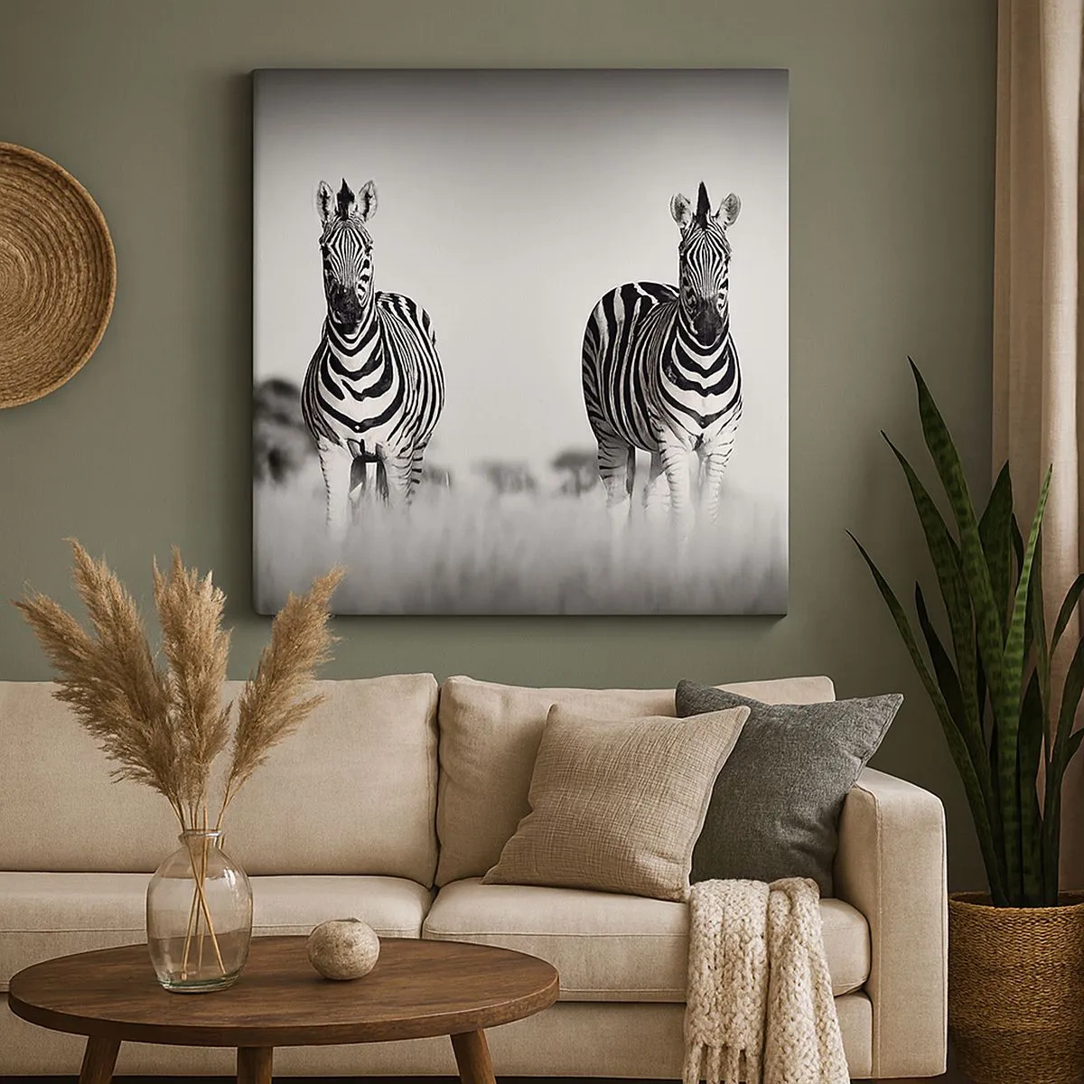 Canvastavla - Bild på duk - Men dock världen är svart-vit - 30x30 cm