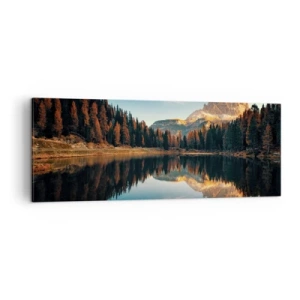 Canvastavla - Bild på duk - Dubbelt landskap - 140x50 cm