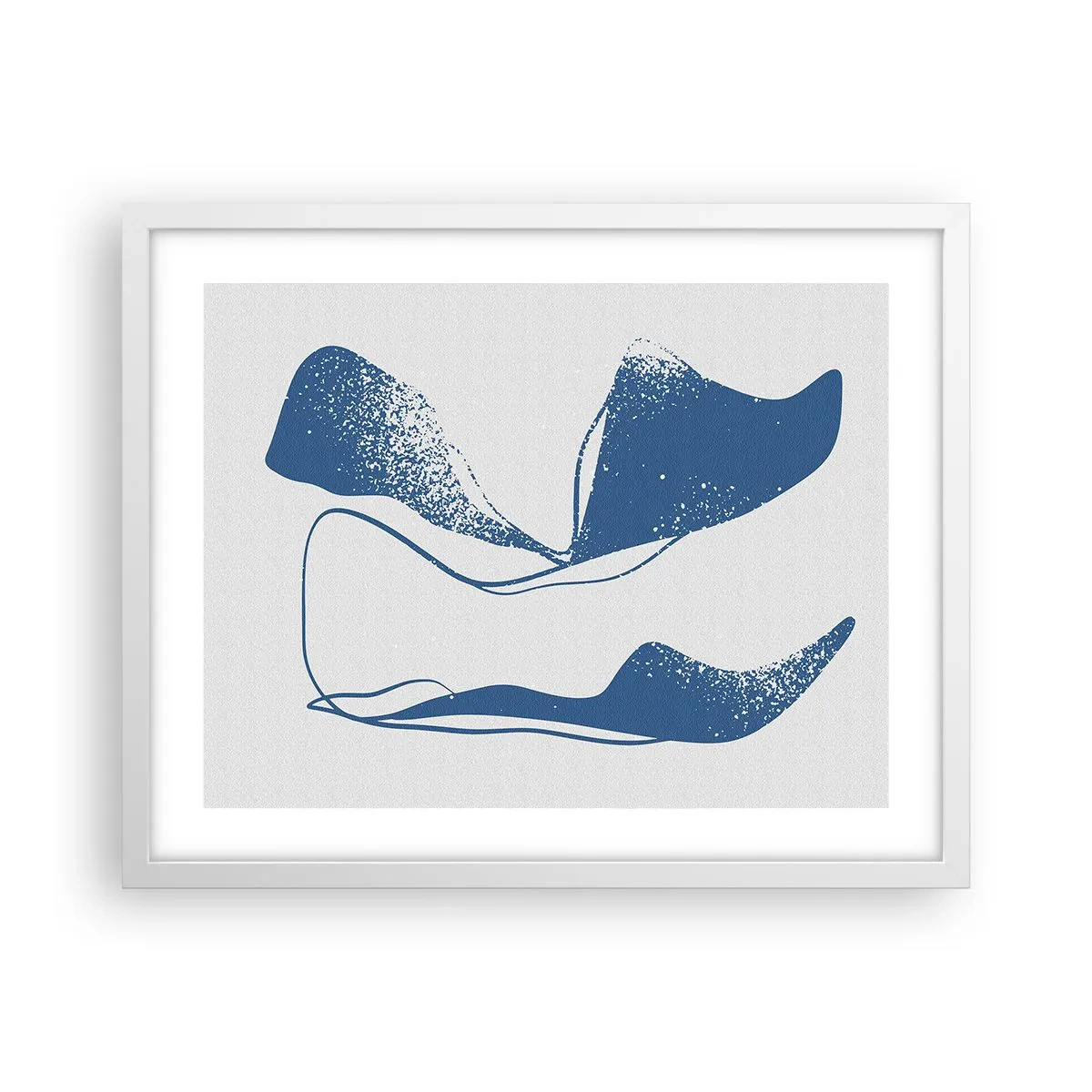 Affisch i vit ram - Bevingad abstraktion - 50x40 cm