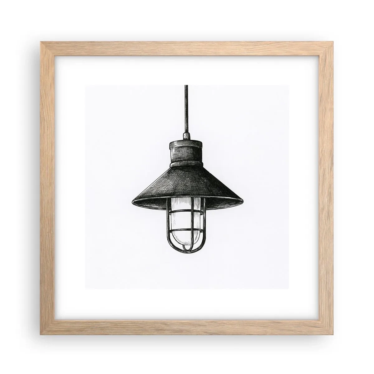 Affisch i ram av ljusek - Som för många år sedan... - 30x30 cm