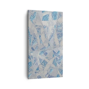 Canvastavla - Bild på duk - I en gråblå labyrint - 45x80 cm