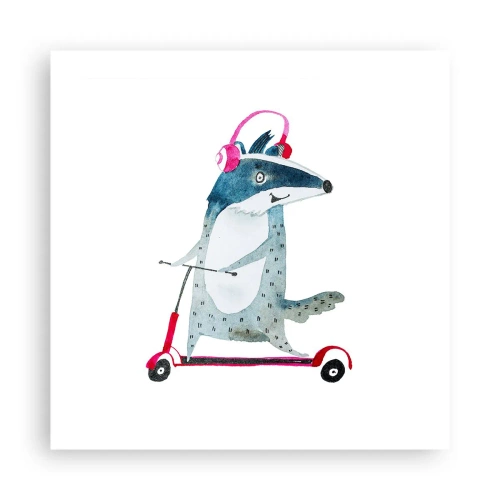 Affisch - Grävlingens glädje - 50x50 cm