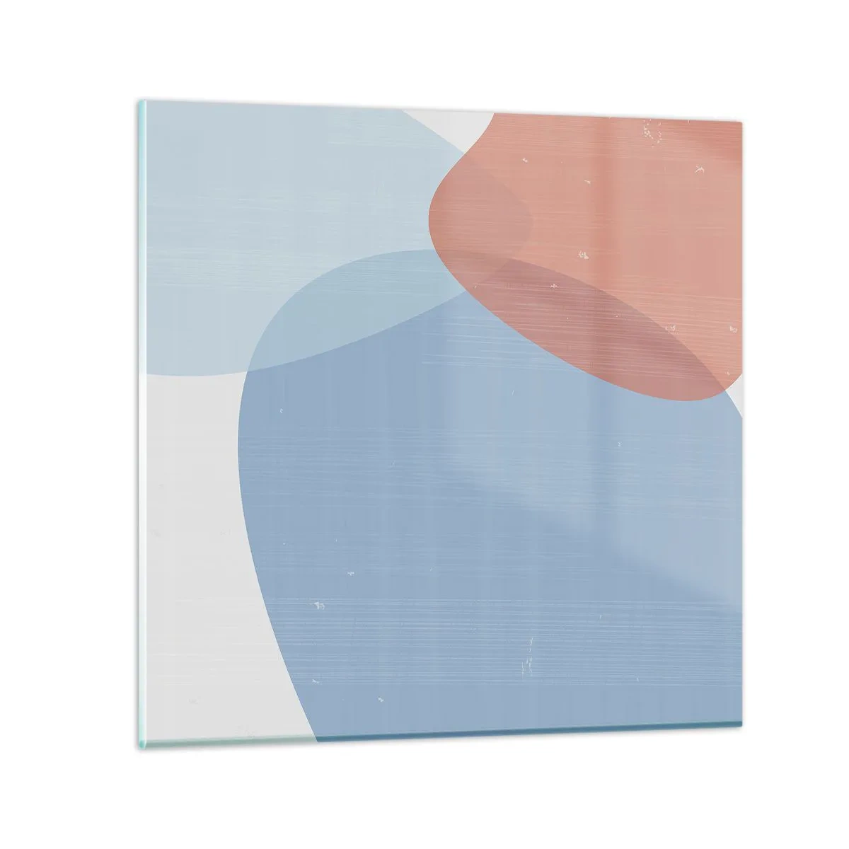 Glastavla - Bild på glas - Pastellfärgade relationer - 50x50 cm