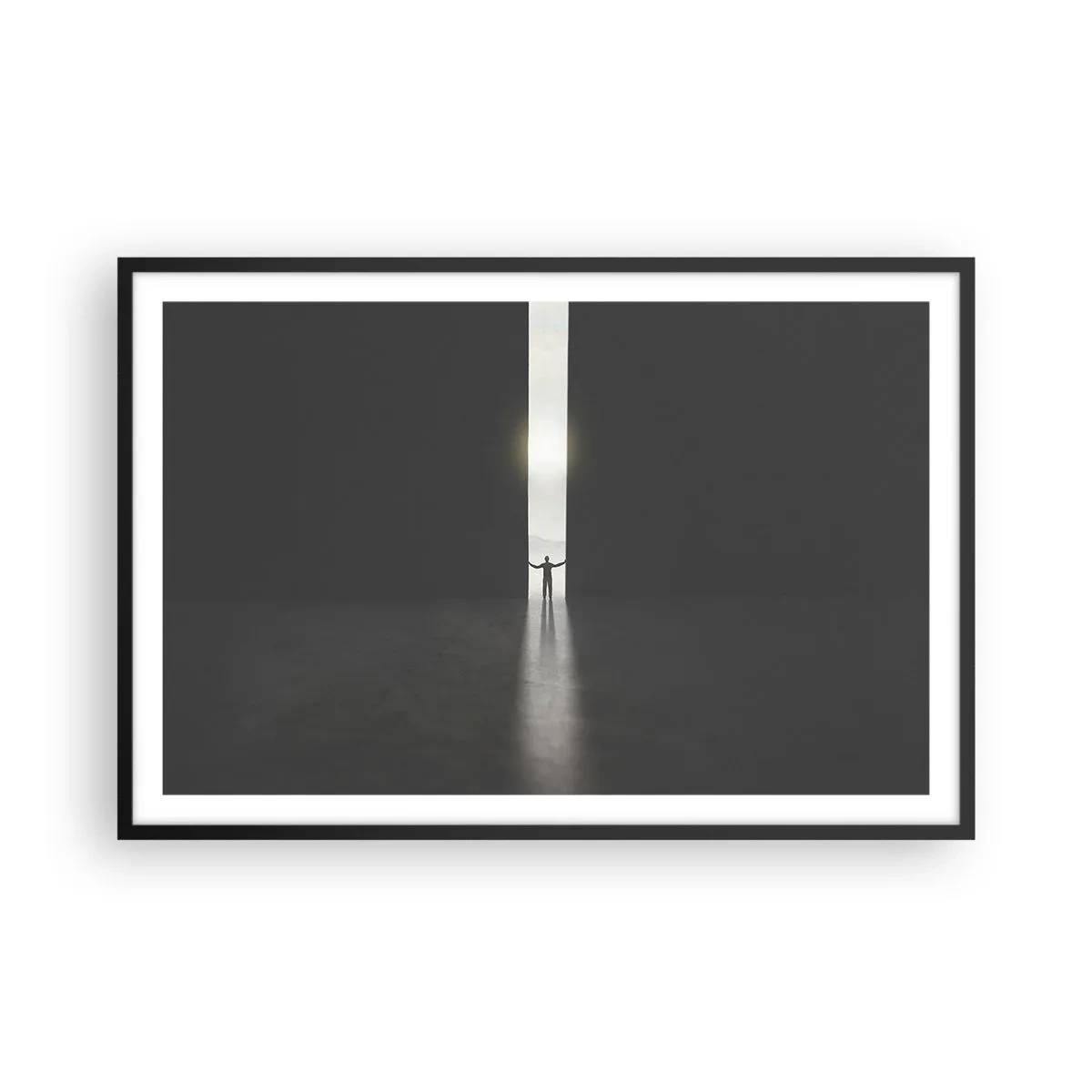 Affisch i svart ram - Ett steg mot den ljusa framtiden - 91x61 cm