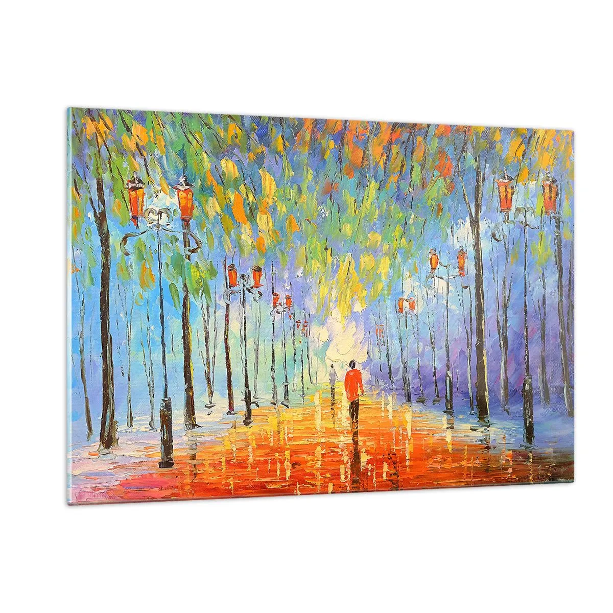 Glastavla - Bild på glas - Regnets nattvisa - 120x80 cm