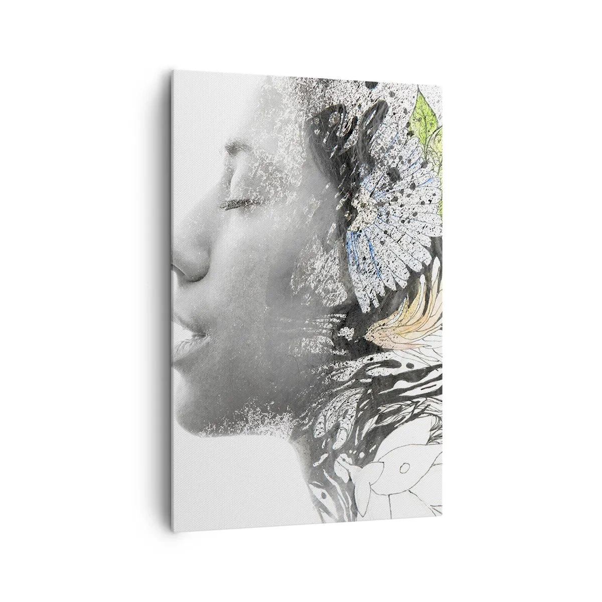 Canvastavla - Bild på duk - Doppad i naturen - 80x120 cm