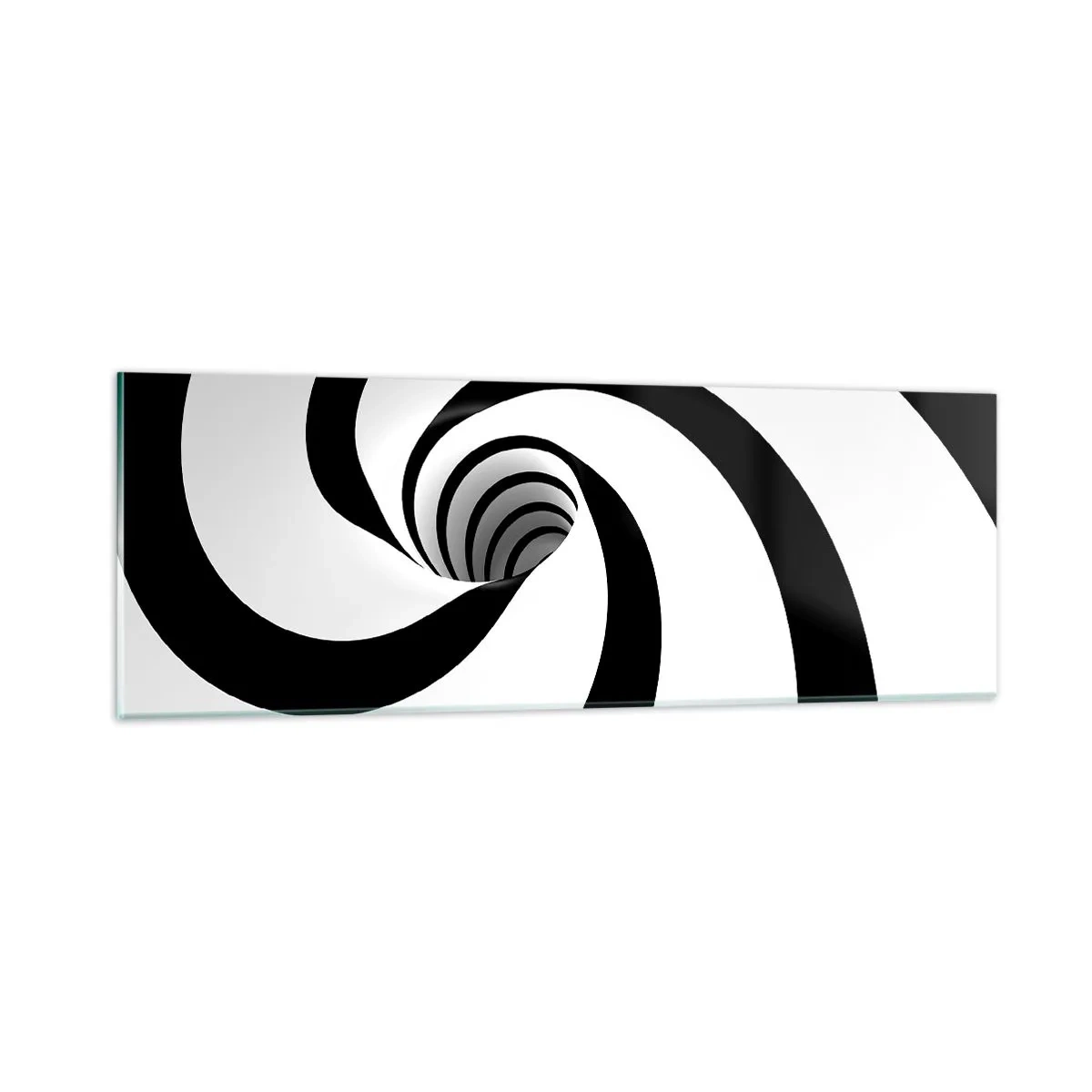 Glastavla - Bild på glas - Underkasta sig virveln? - 90x30 cm