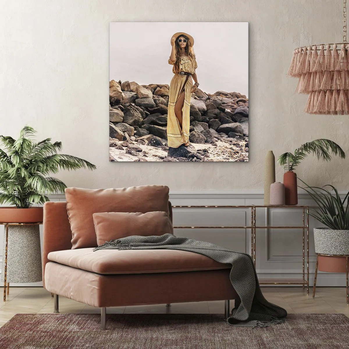 Canvastavla - Bild på duk - Stenarnas magi - 40x40 cm