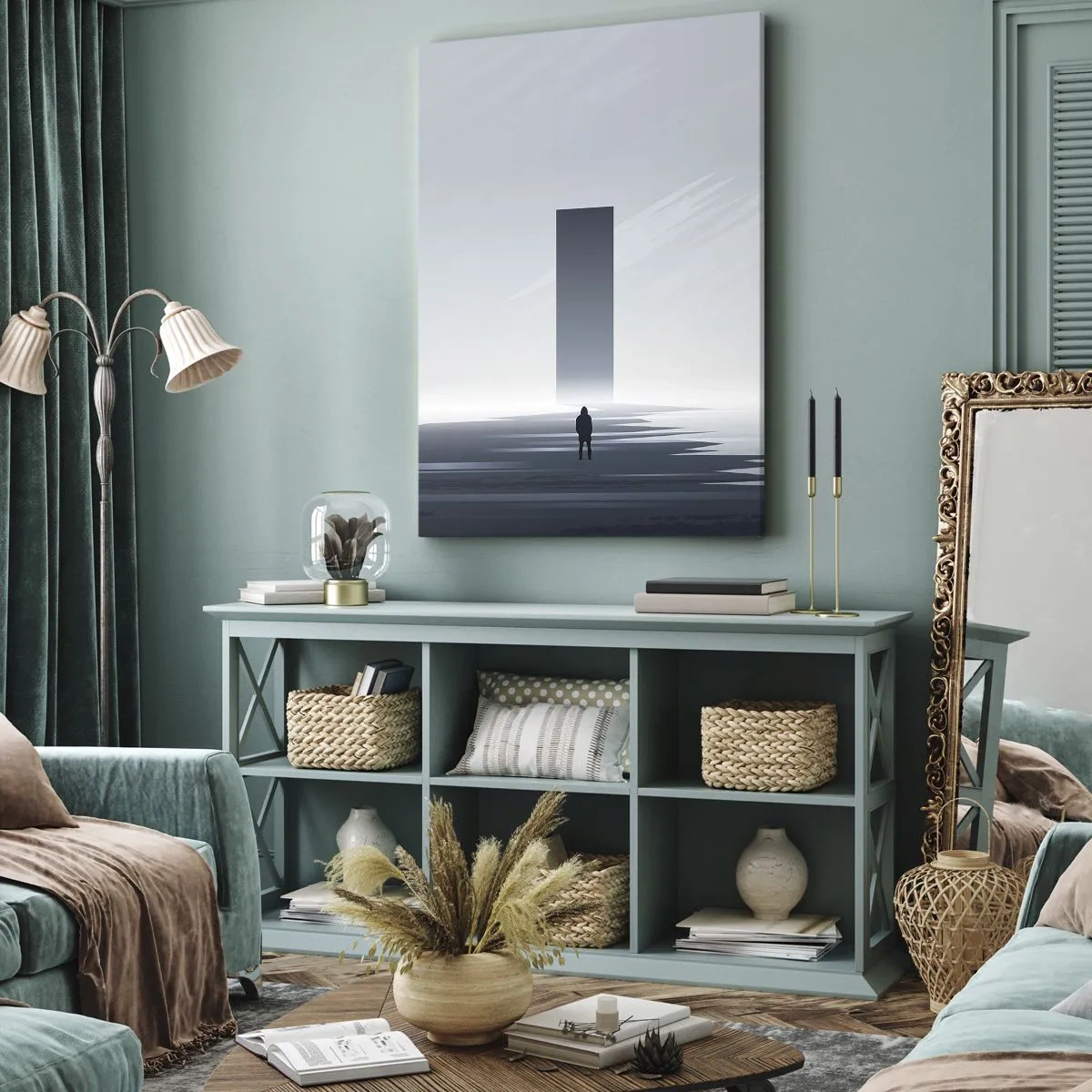 Canvastavla - Bild på duk - Möjlighet eller hot? - 70x100 cm