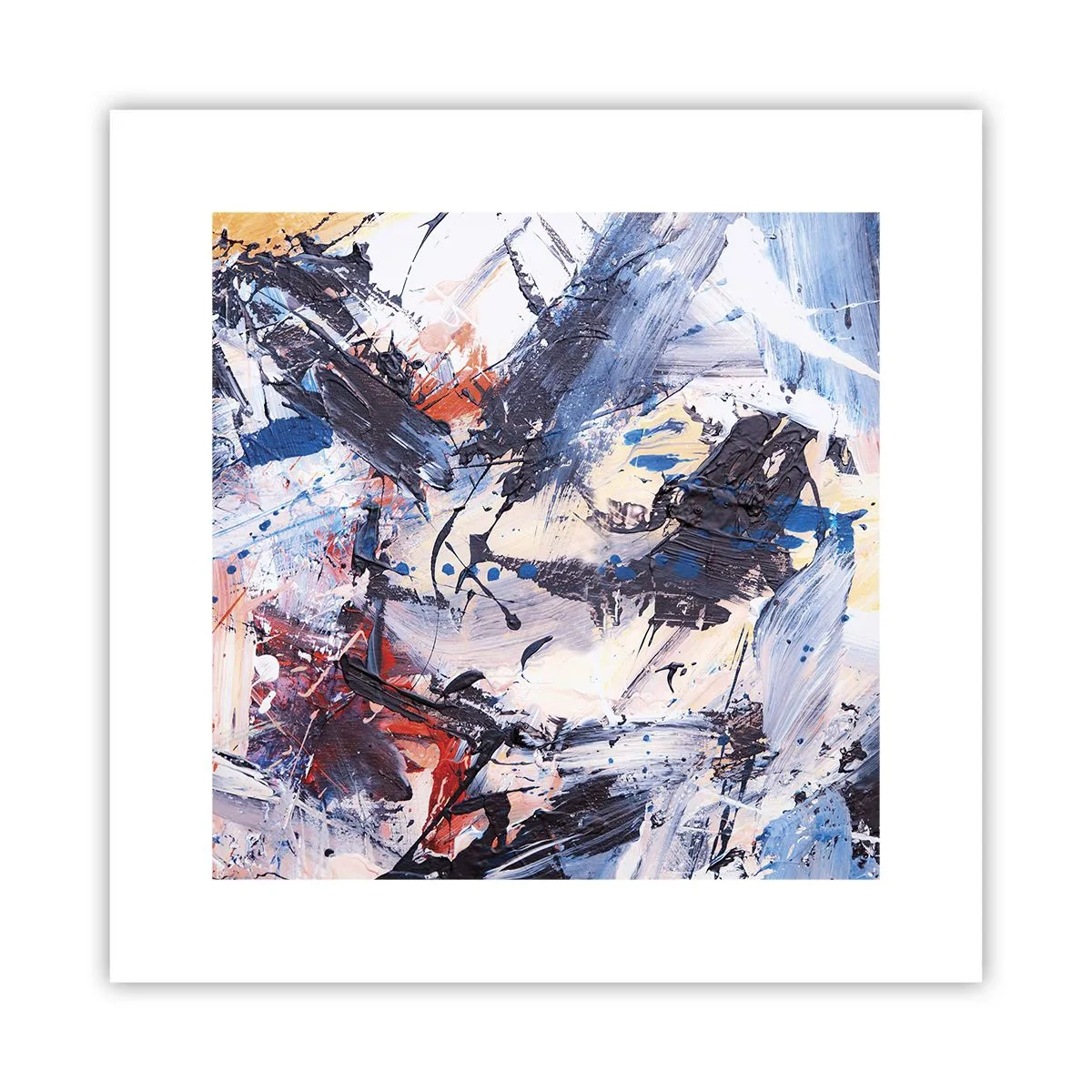 Affisch - Abstraktionen galna dans - 30x30 cm
