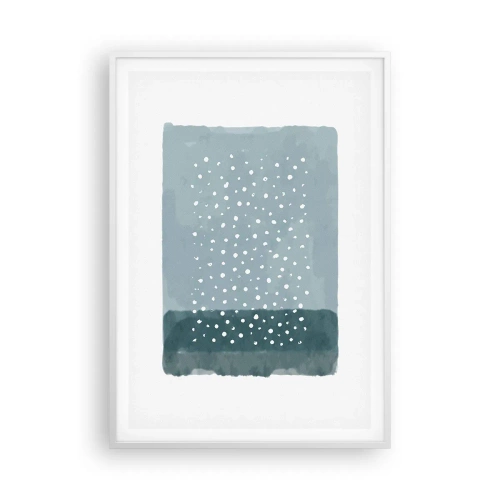 Affisch i vit ram - Uppstådda ur det blåa - 70x100 cm