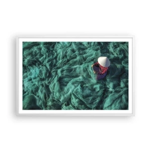 Affisch i vit ram - I nätens hav - 91x61 cm