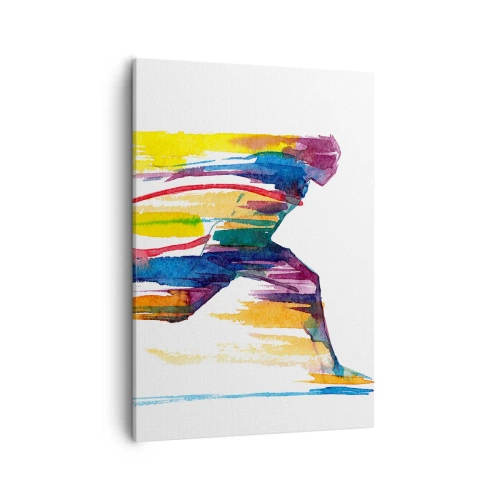 Canvastavla - Bild på duk - Spring genom regnbågen - 50x70 cm