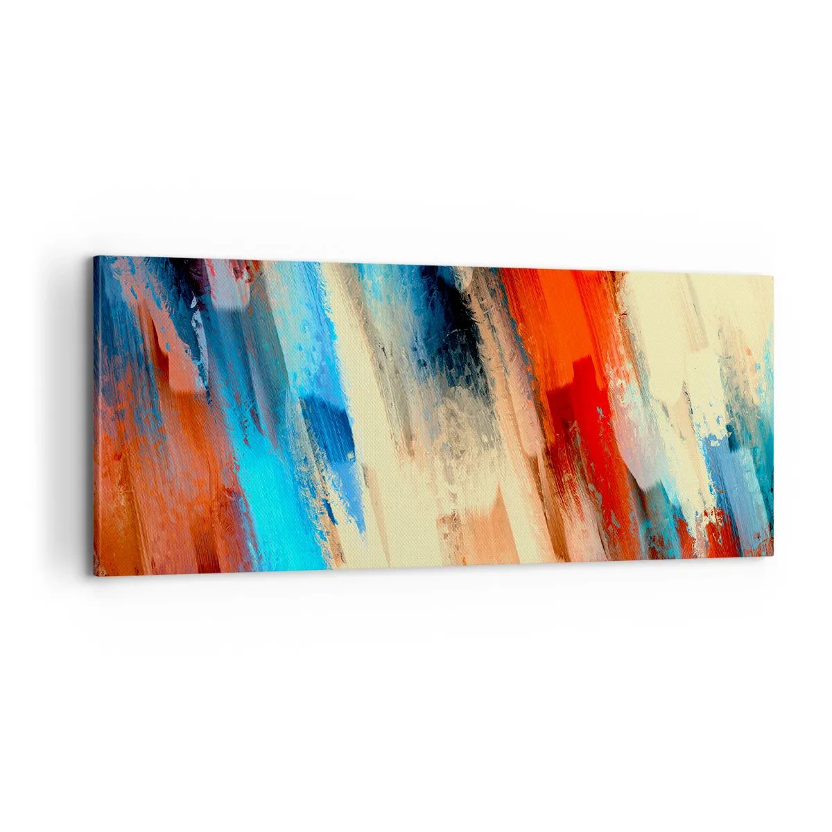 Canvastavla - Bild på duk - Färgkaskad - 100x40 cm