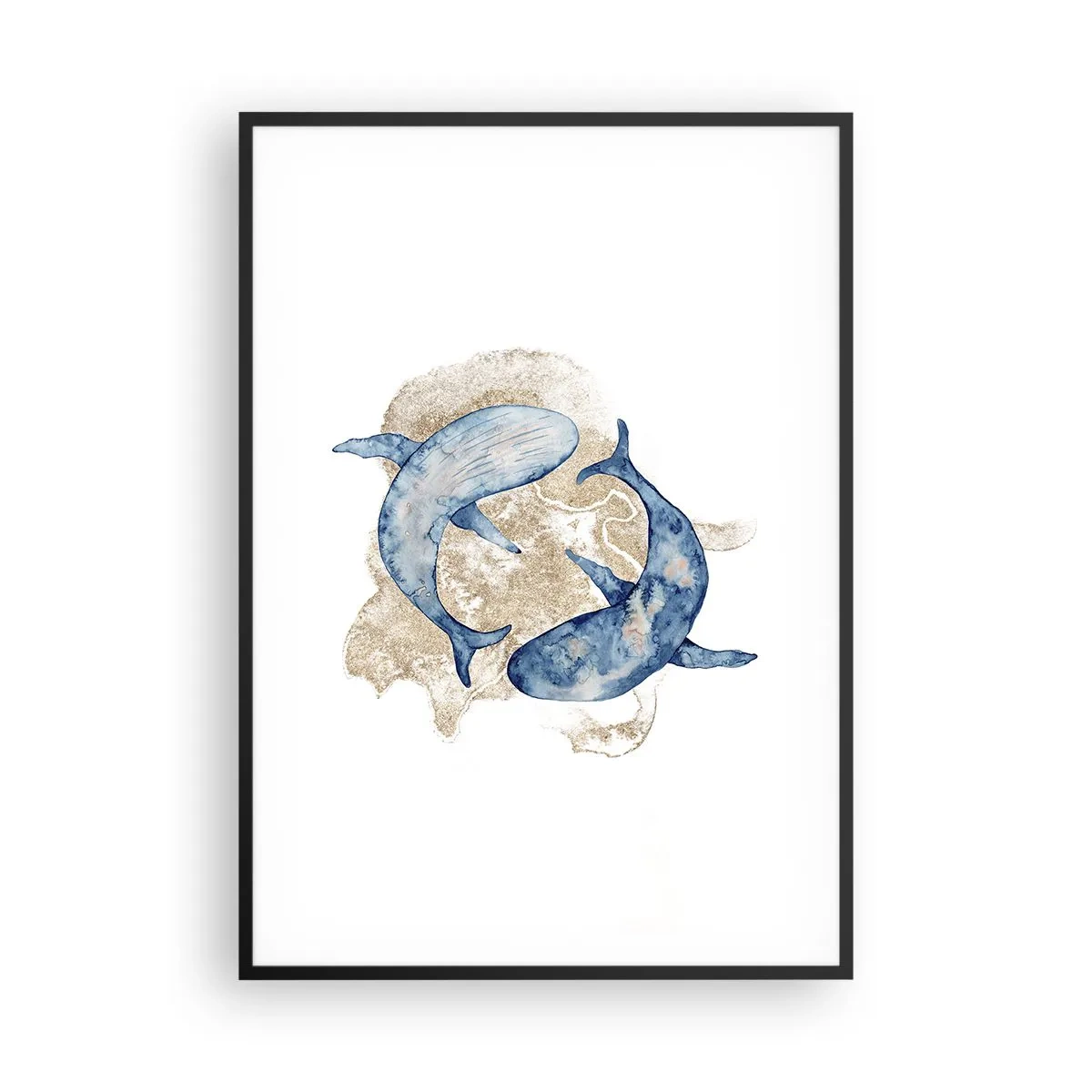 Affisch i svart ram - Vänskap eller kärlek? - 70x100 cm