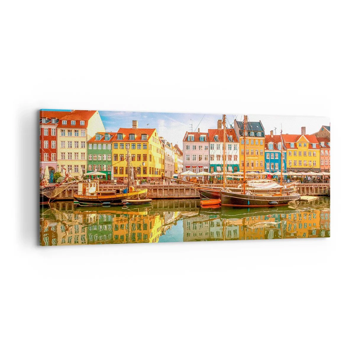 Canvastavla - Bild på duk - Vid spegelklart vatten - 100x40 cm