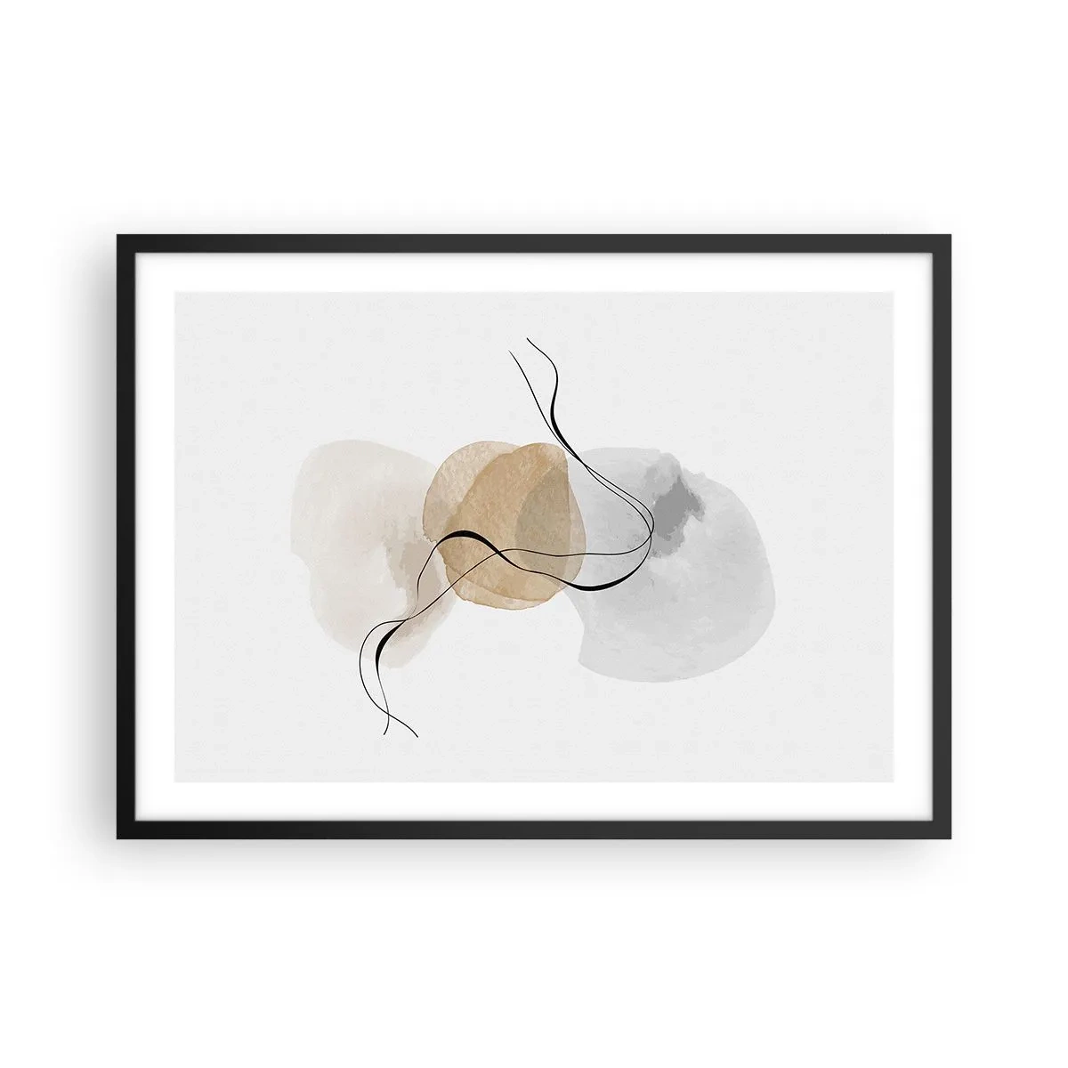 Affisch i svart ram - Luftpärlor - 70x50 cm