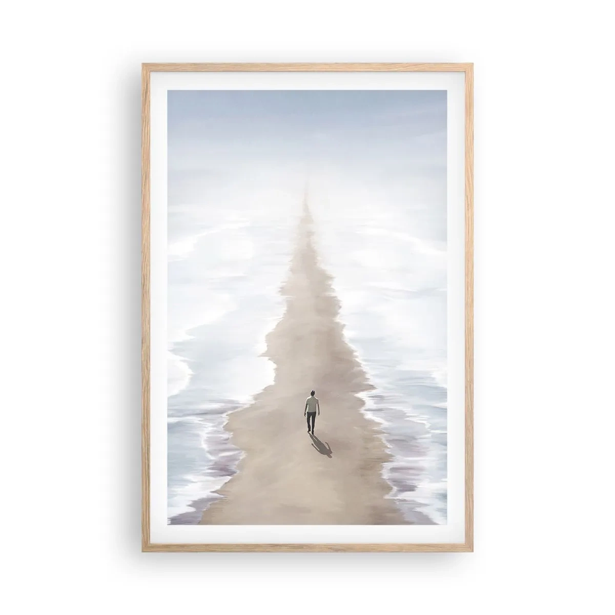 Affisch i ram av ljusek - Ljus framtid - 61x91 cm