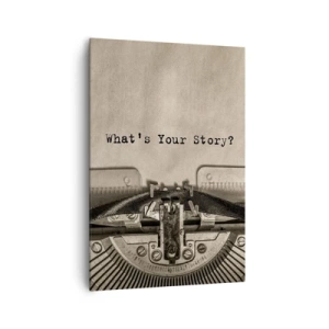 Canvastavla - Bild på duk - Svara mig - 70x100 cm