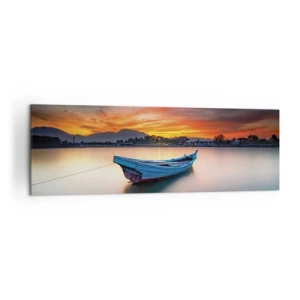 Canvastavla - Bild på duk - Det kommer en god natt - 160x50 cm