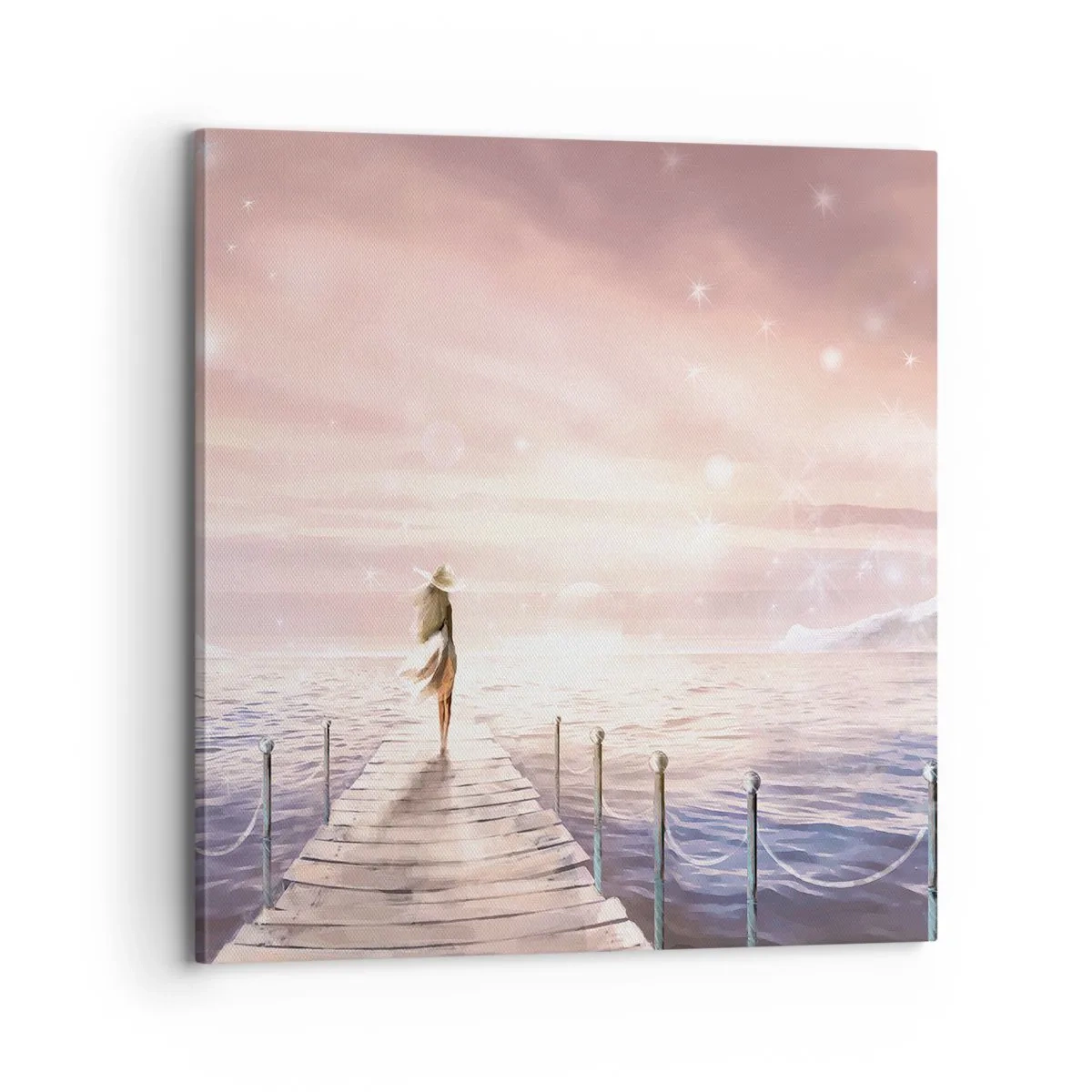 Canvastavla - Bild på duk - I drömmens ljus - 70x70 cm