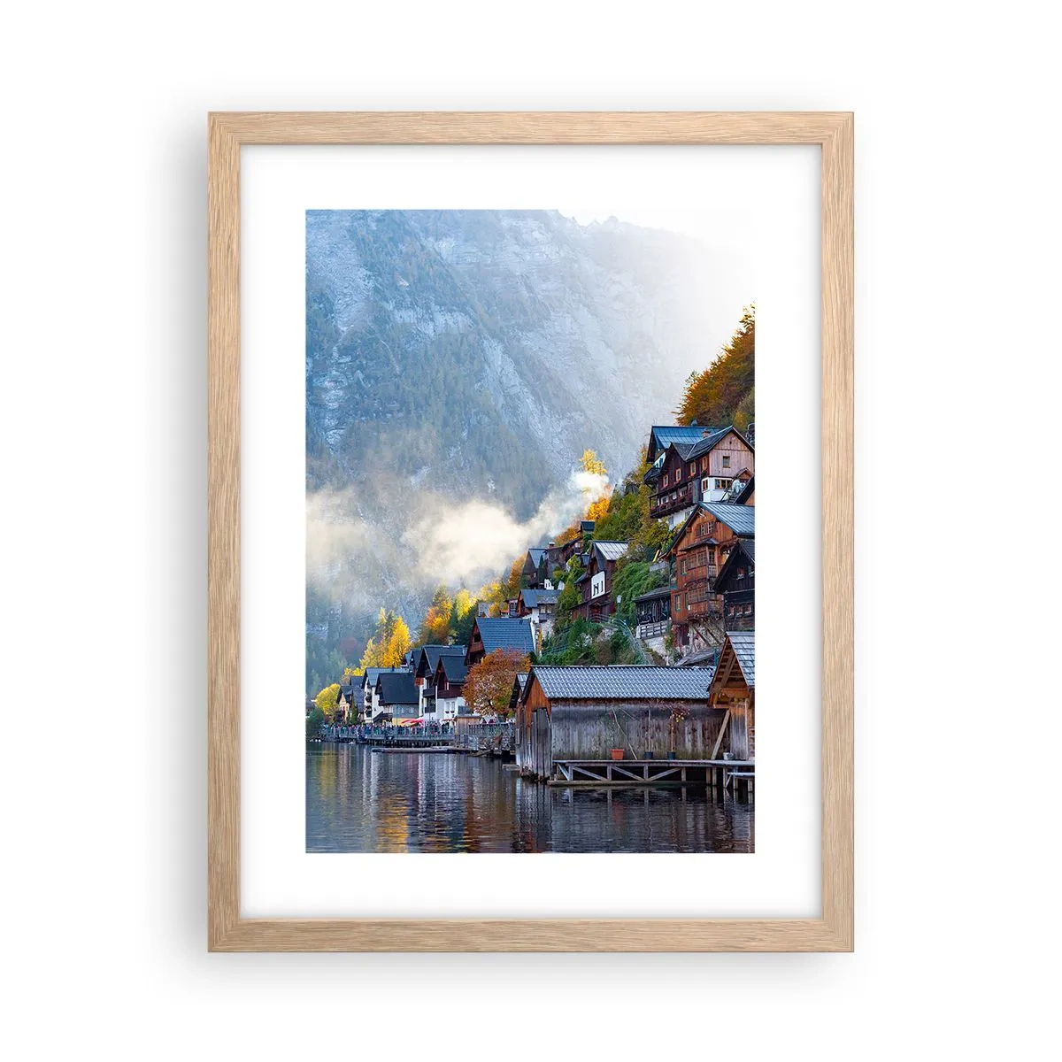 Affisch i ram av ljusek - Alpina klimat - 30x40 cm