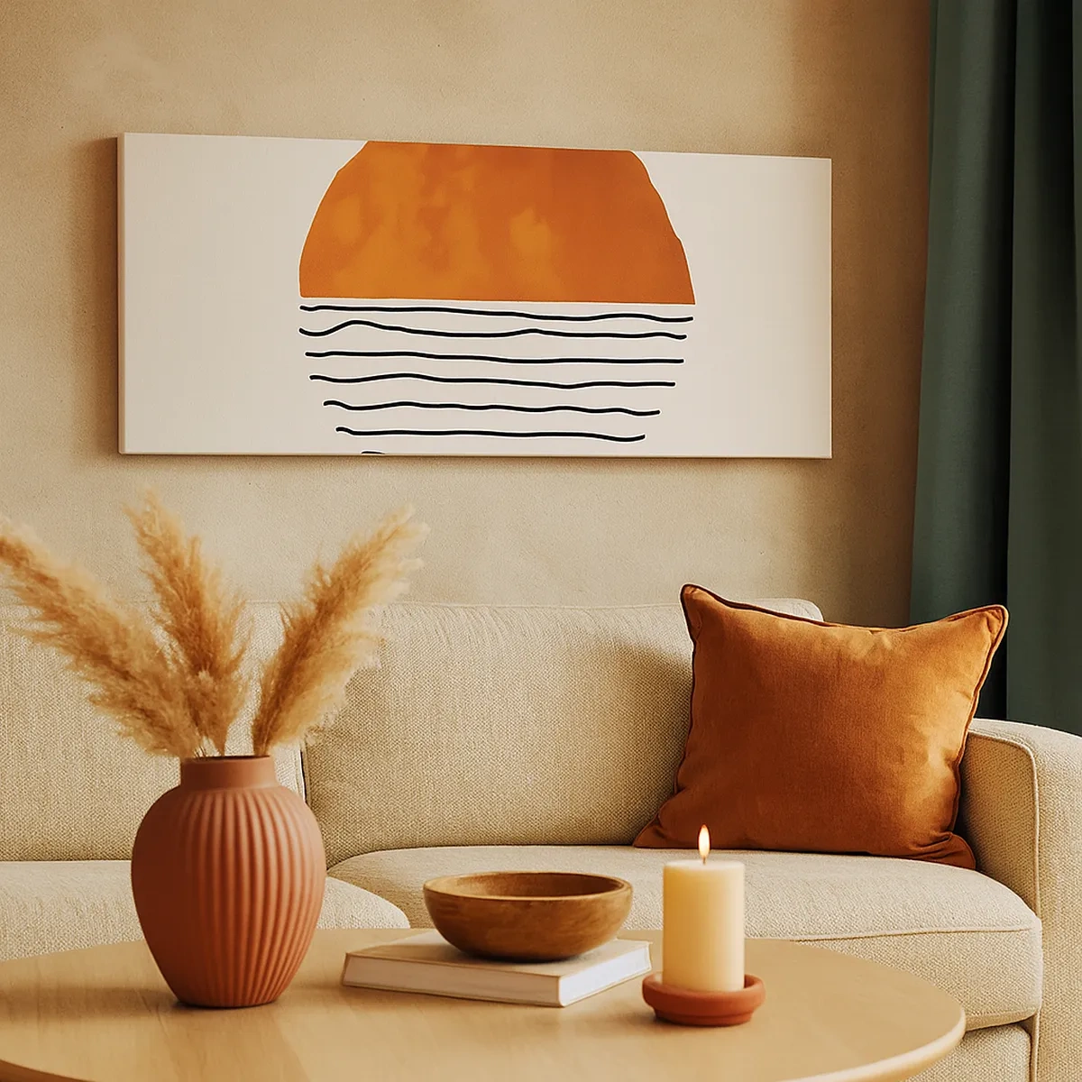 Canvastavla - Bild på duk - I japansk stämning - 30x30 cm