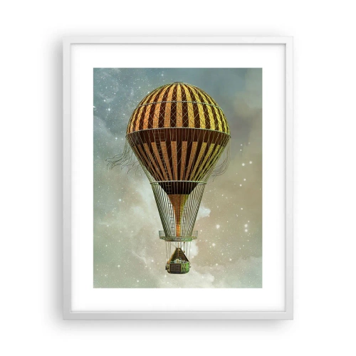 Affisch i vit ram - Banbrytande flygningar - 40x50 cm