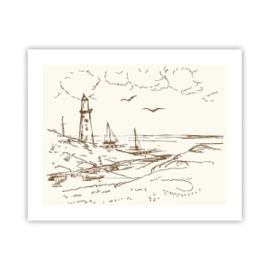 Affisch - Sommarminnets kontur - 50x40 cm