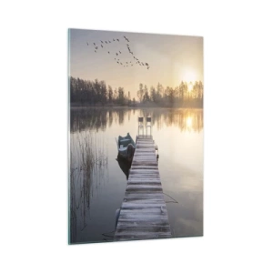Glastavla - Bild på glas - Kommer tillbaka om en viss tid - 50x70 cm