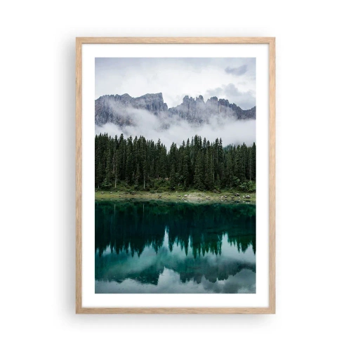 Affisch i ram av ljusek - Tyst, tyst, väck inte sovande vatten... - 50x70 cm