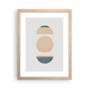 Affisch i ram av ljusek - Hjul efter hjul - 30x40 cm