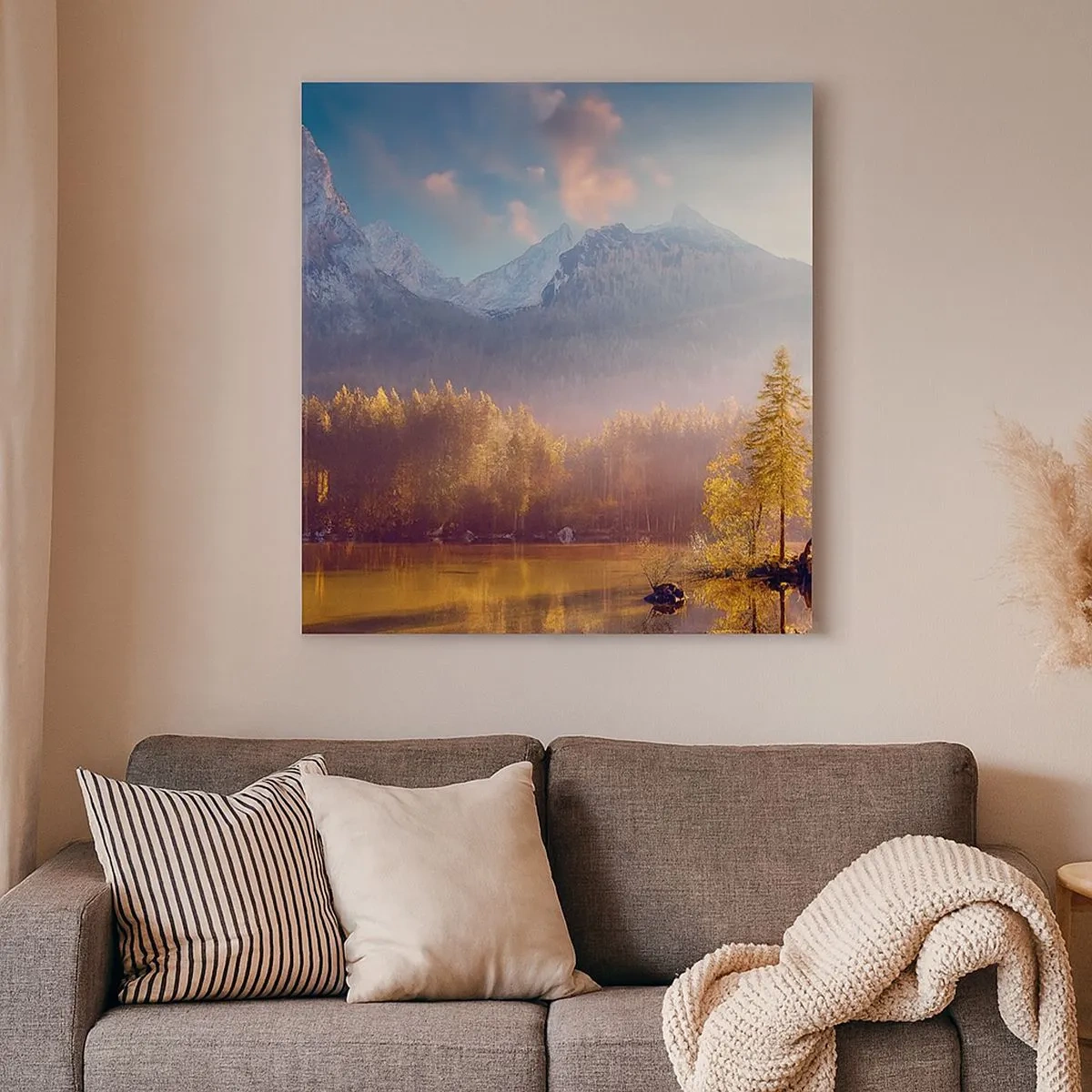 Canvastavla - Bild på duk - I berg och dalar - 30x30 cm