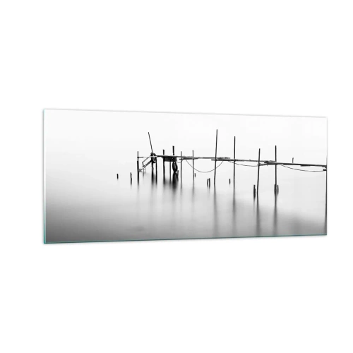 Glastavla - Bild på glas - Och om världen inte finns? - 100x40 cm