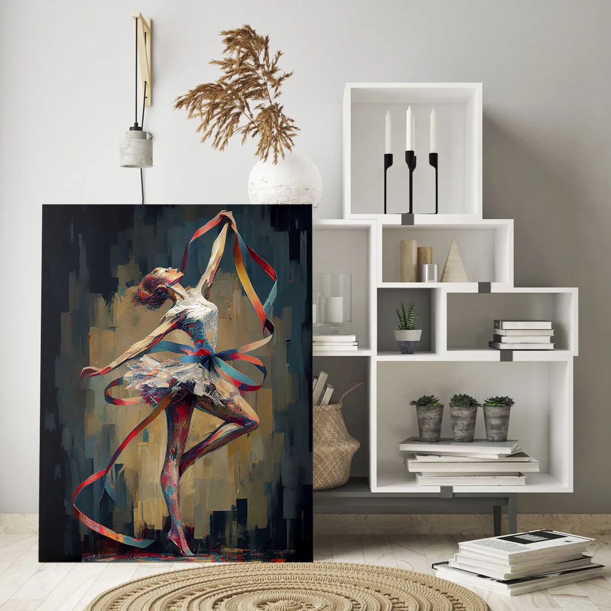 Glastavla - Bild på glas - Dans med ett band - 50x70 cm