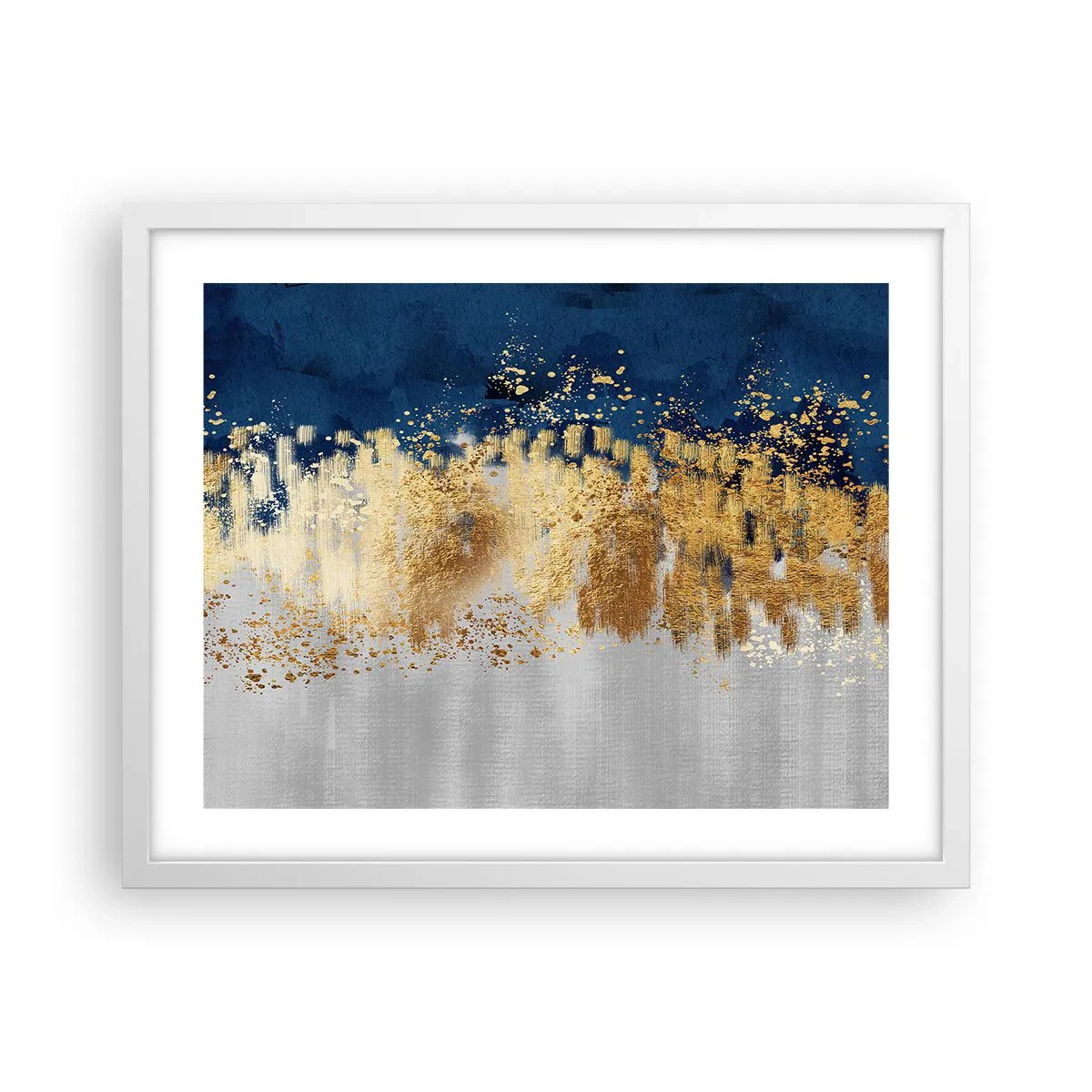 Affisch i vit ram - Modern komposition med blixt - 50x40 cm