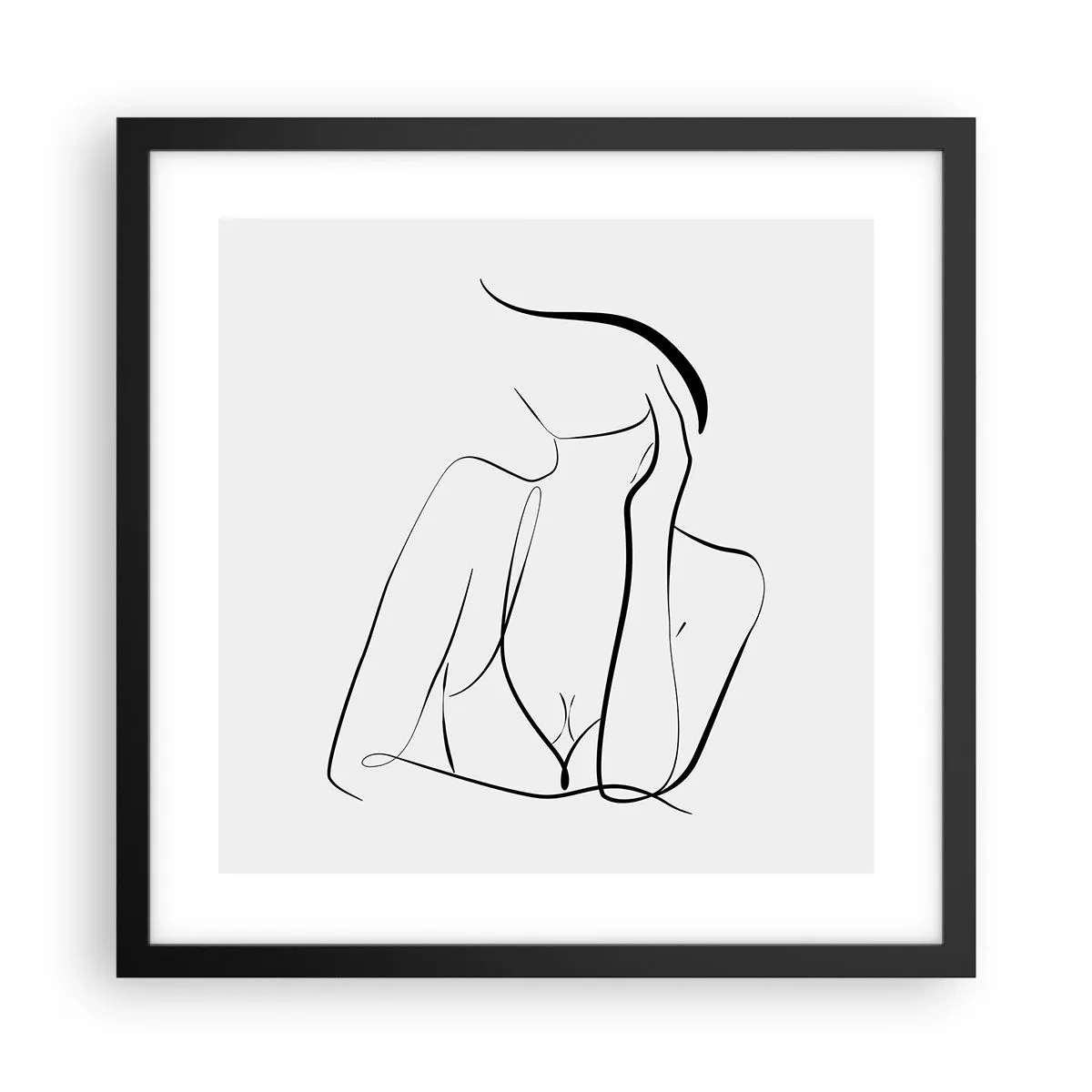 Affisch i svart ram - På drömvågen - 40x40 cm