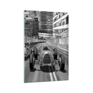 Glastavla - Bild på glas - För länge sedan i Monte Carlo - 70x100 cm