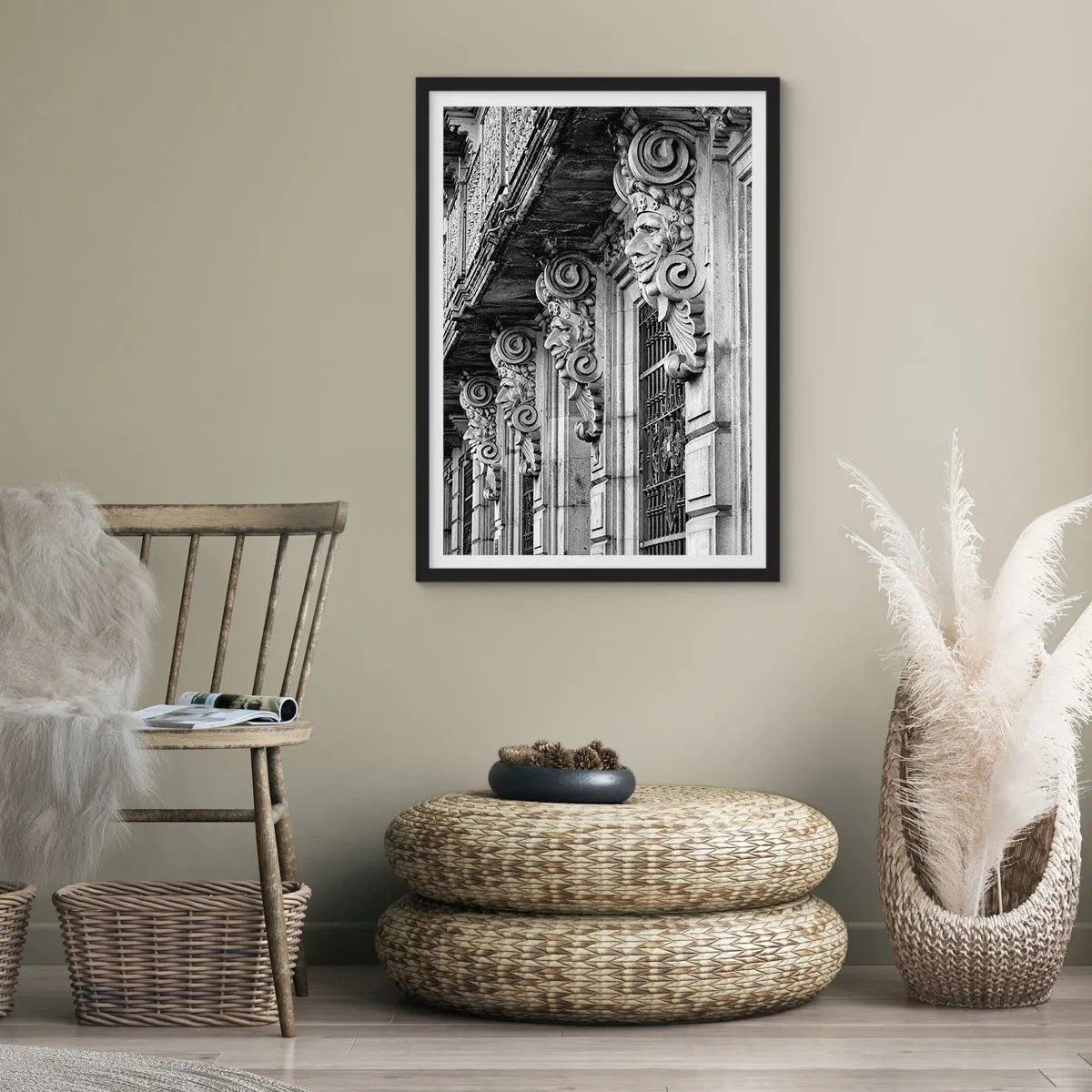 Affisch i svart ram - Fantastiska Barcelona - 50x70cm - Fantastiska Barcelona - Modern väggdekoration för vardagsrum och sovrum ARTTOR