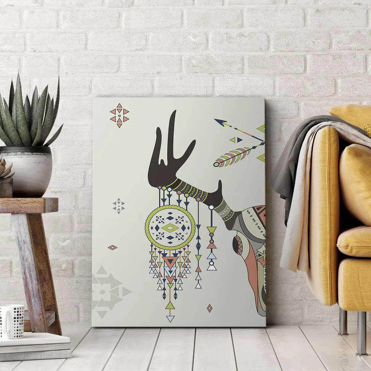 Canvastavla - Bild på duk - Indianjägares trofé - 50x70 cm