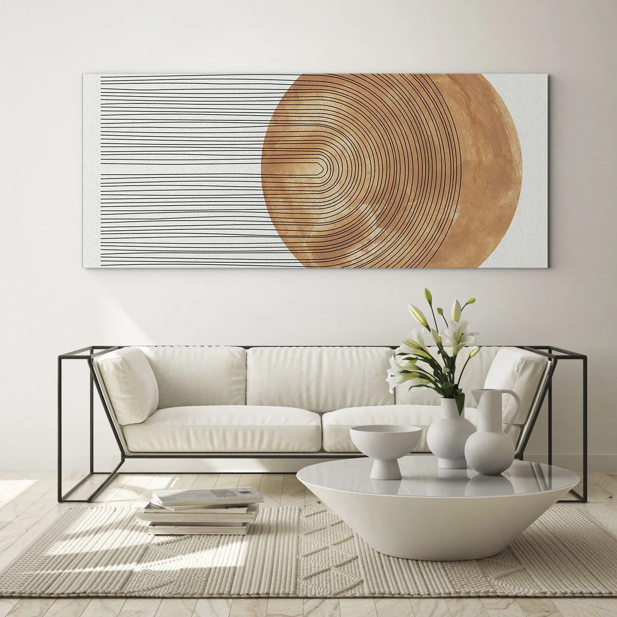 Glastavla - Bild på glas - En solig komposition - 100x40 cm