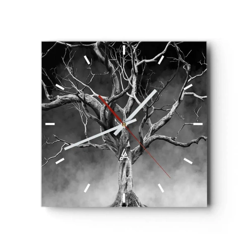 Väggklocka - Klocka på glas - Ursprungligt och heligt - 40x40 cm