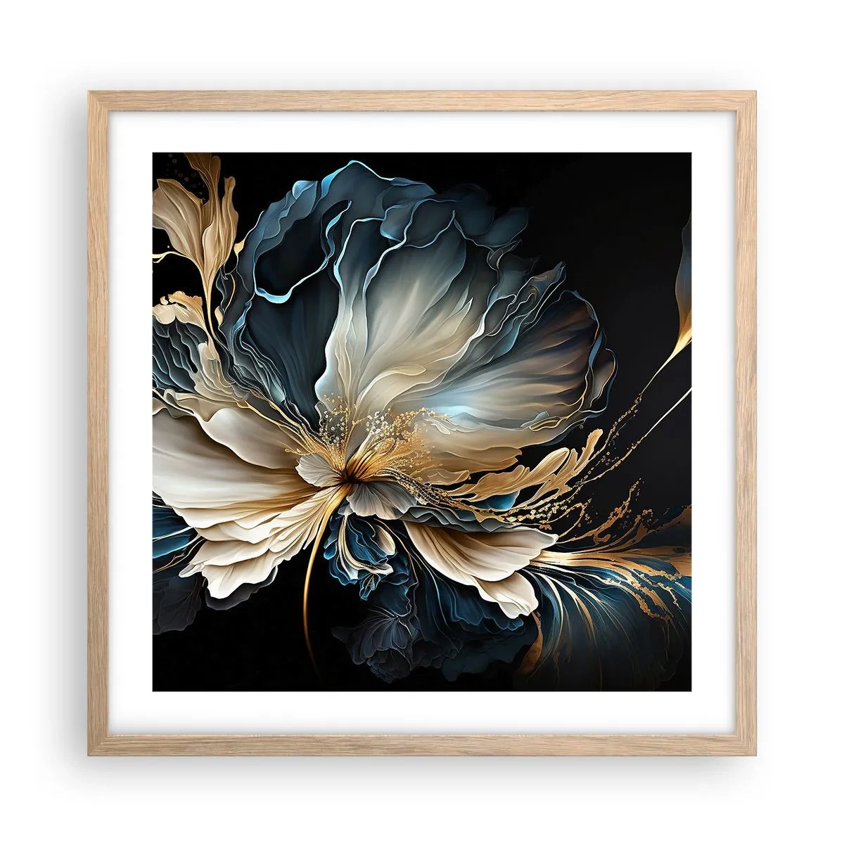 Affisch i ram av ljusek - Sagolik ormbunksblomma - 50x50 cm