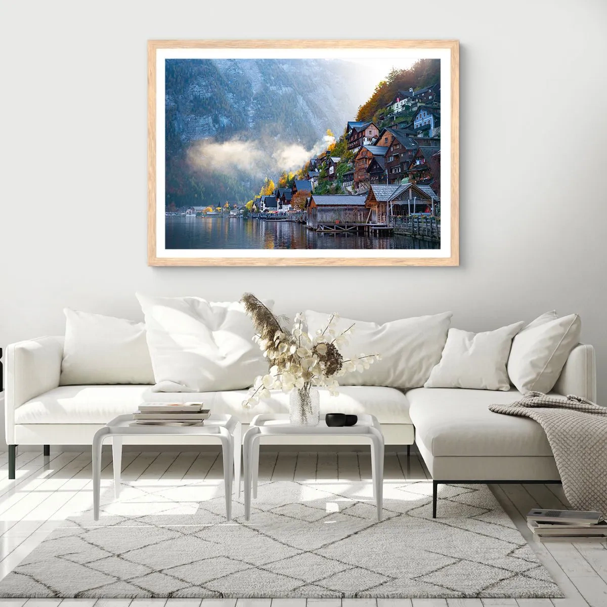 Affisch i ram av ljusek - Alpina klimat - 40x30 cm