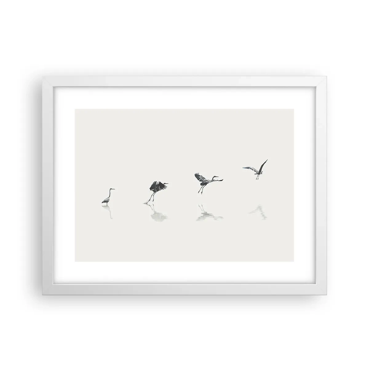 Affisch i vit ram - Fyra enkla steg - 40x30 cm