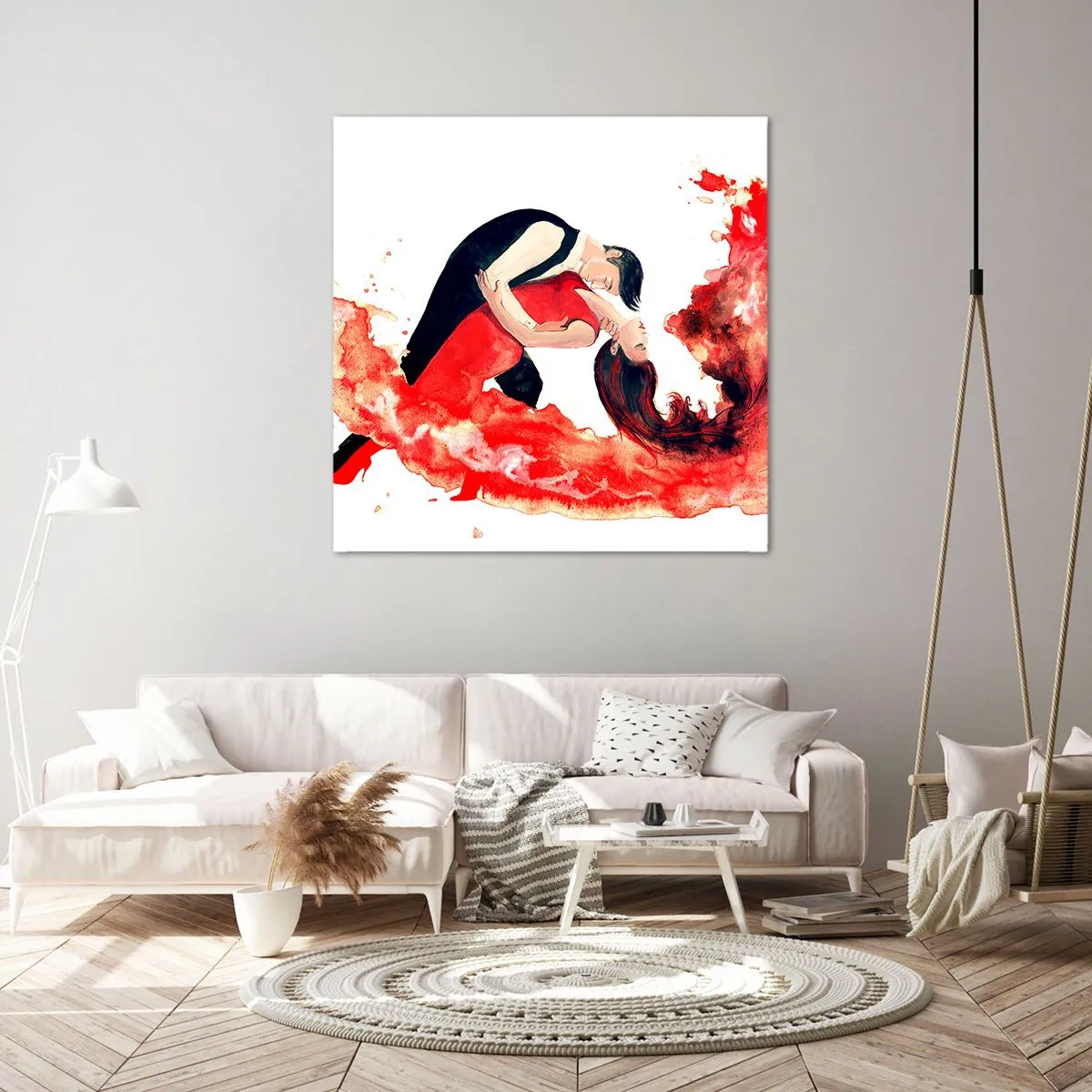 Canvastavla - Bild på duk - Tango - den sensuella vågen - 70x70 cm