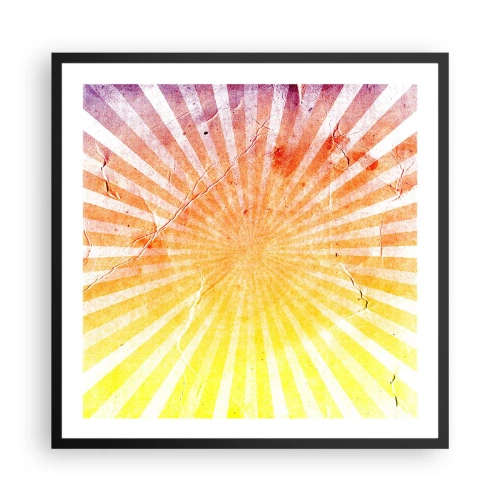 Affisch i svart ram - Solupp- och nedgångar - 60x60 cm