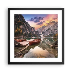 Affisch i svart ram - Dagens löfte - 40x40 cm